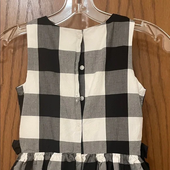Carter's UGC Girls Size 8 Black and White Buffalo Check Christmas holiday  Dress - Picture 9 of 11